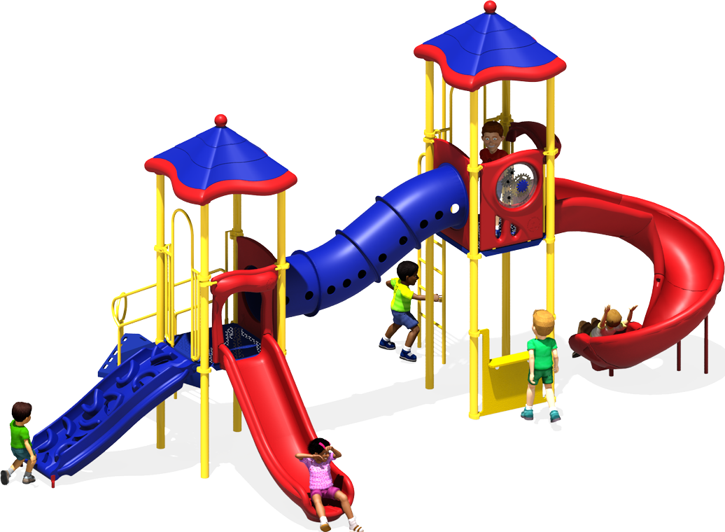 Box Car Kids Playground - Primary Colors - Front View