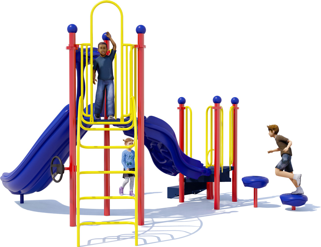 Jiffy Jam Play Structure | Primary Colors | Back