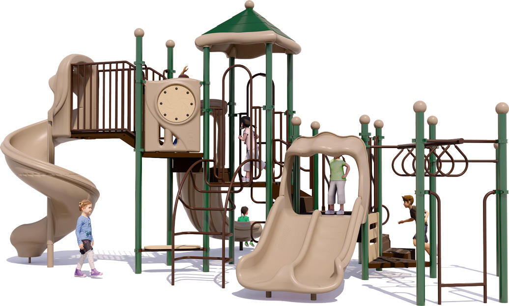 School Zone Play Structure | Natural Colors | Front View