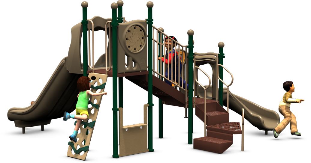 Calypso Playground - Rear View - Natural Colors | All People Can Play