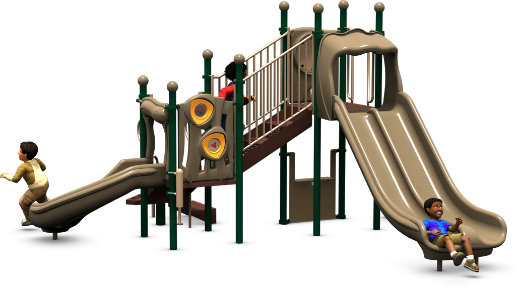 Calypso Playground - Front View - Natural Colors | All People Can Play