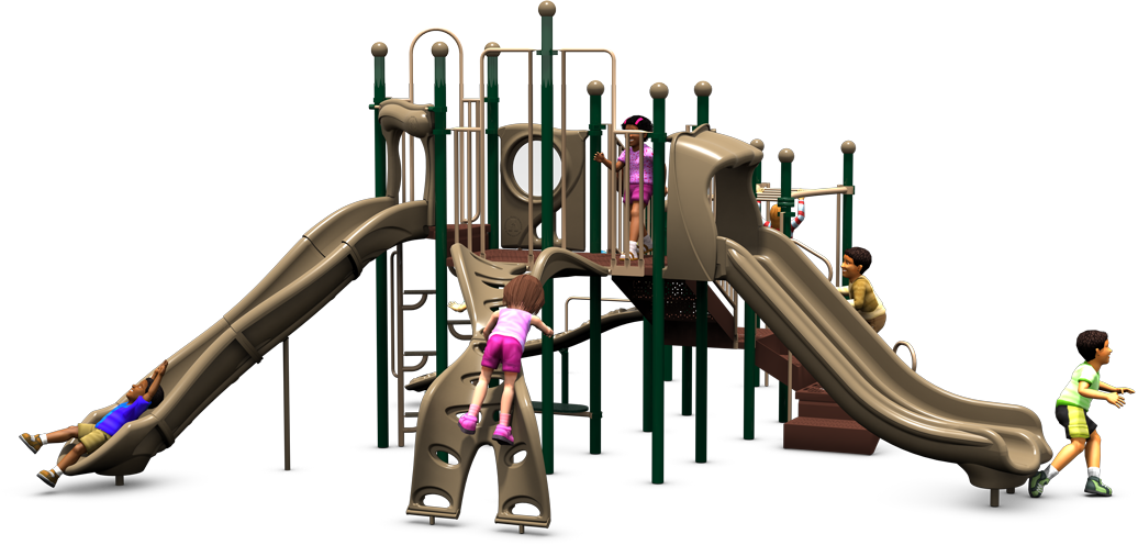 Wiggle Worm Playground - Natural Colors - Front View