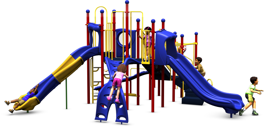 Wiggle Worm Playground - Primary Colors - Front View