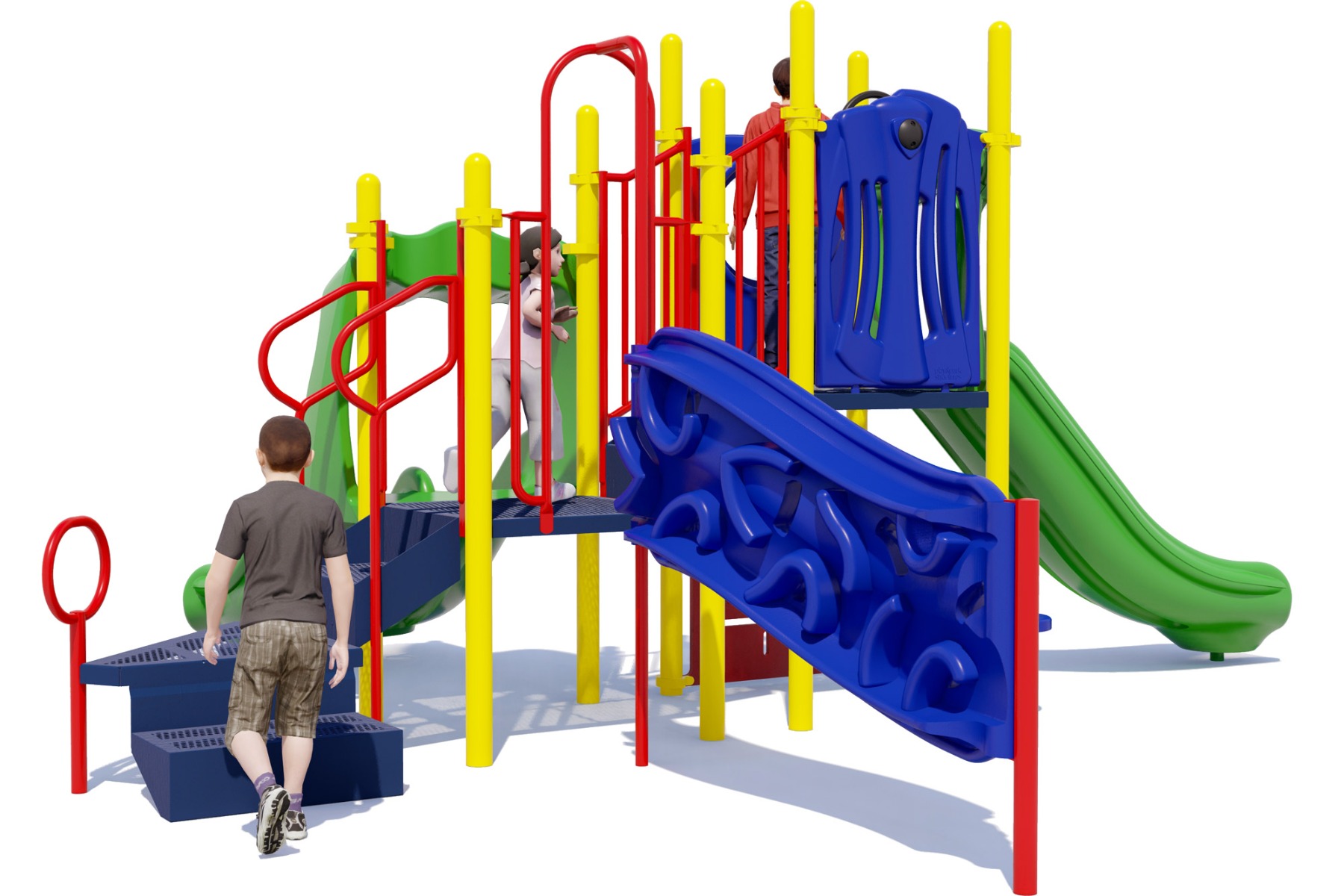 Sunnyville Play Structure | Playful Color Scheme | Rear View