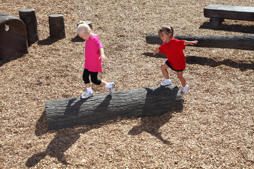 half log balance beam | balance | All People Can Play - commercial playground equipment