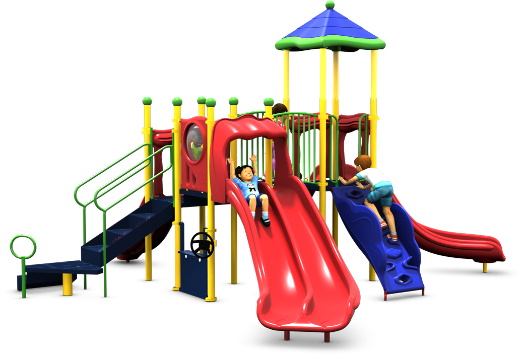 Callie's Castle Playground | Playful Color Scheme | Rear View