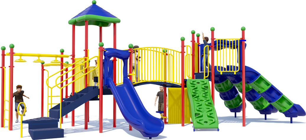 Main Event Playground Equipment | Playful Colors | Rear 