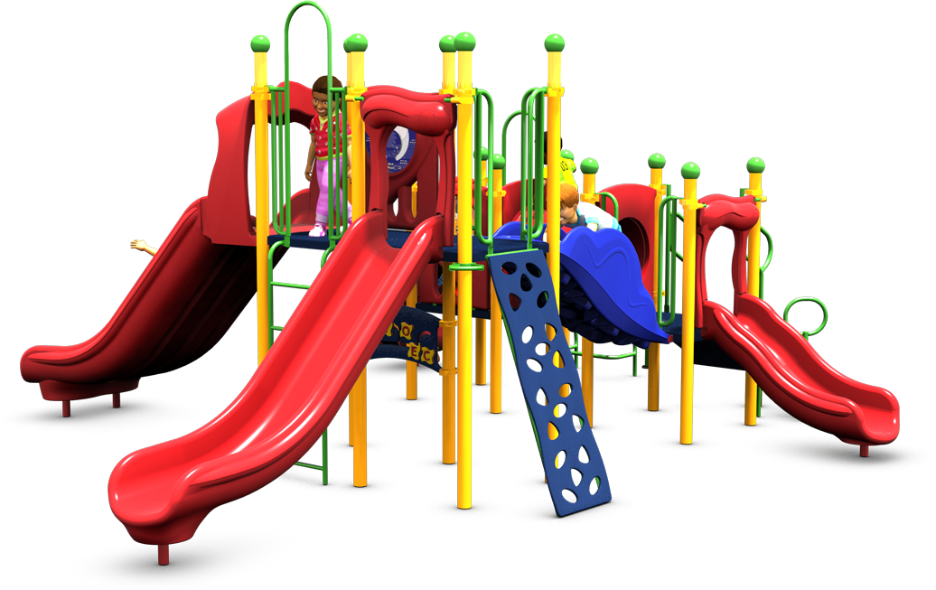 Dilly Dally Playground Structure - Front View - Playful | All People Can Play