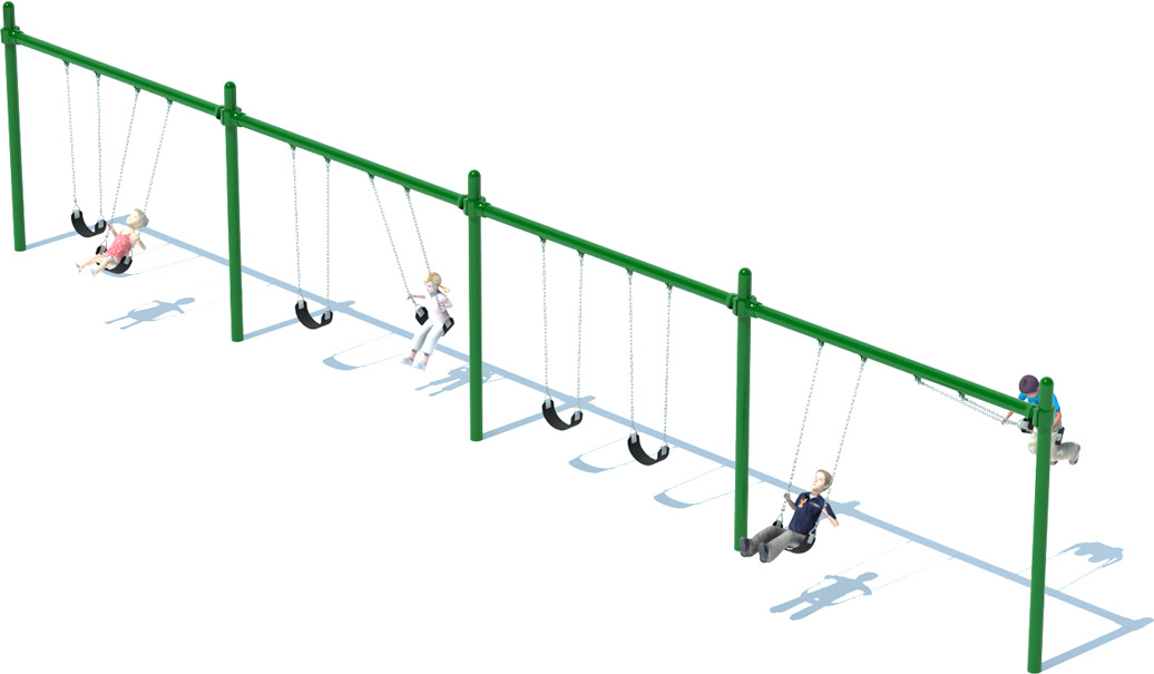 Single Post Swing Sets - All People Can Play - Commercial Playground Equipment

