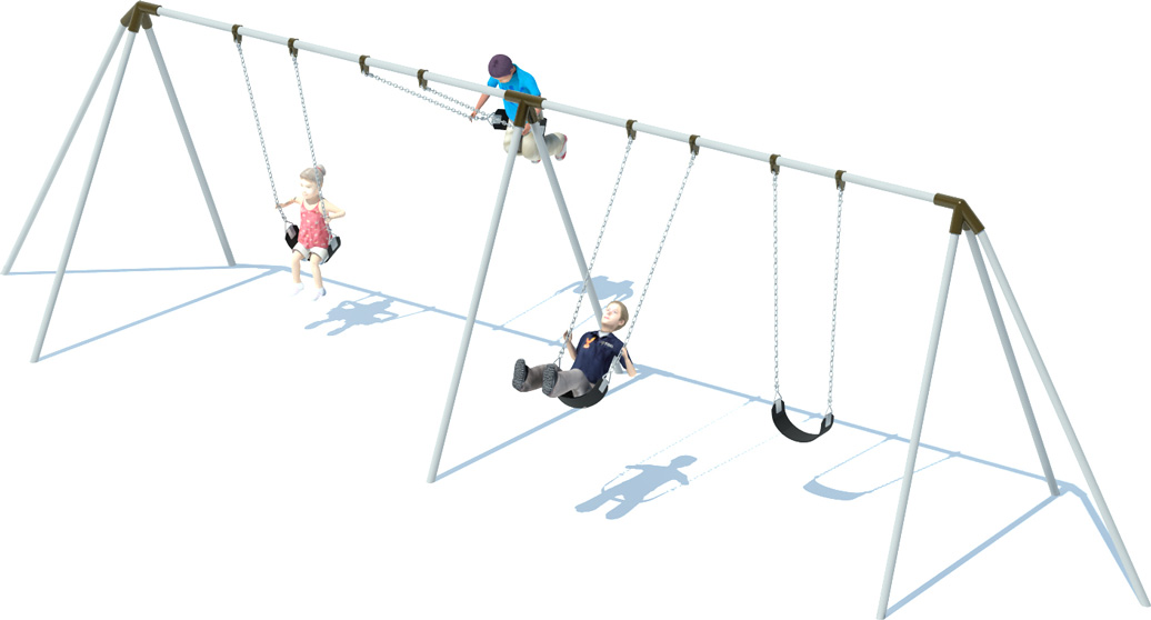 2 Bay Tri-pod Swing Frame | Swing Sets | All People Can Play