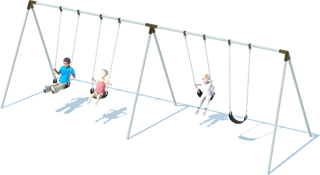 2 Bay Bi-pod Swing Frame | Swing Sets | All People Can Play