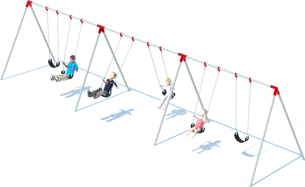 3 Bay Bi-pod Swing Frame | Swing Sets | All People Can Play