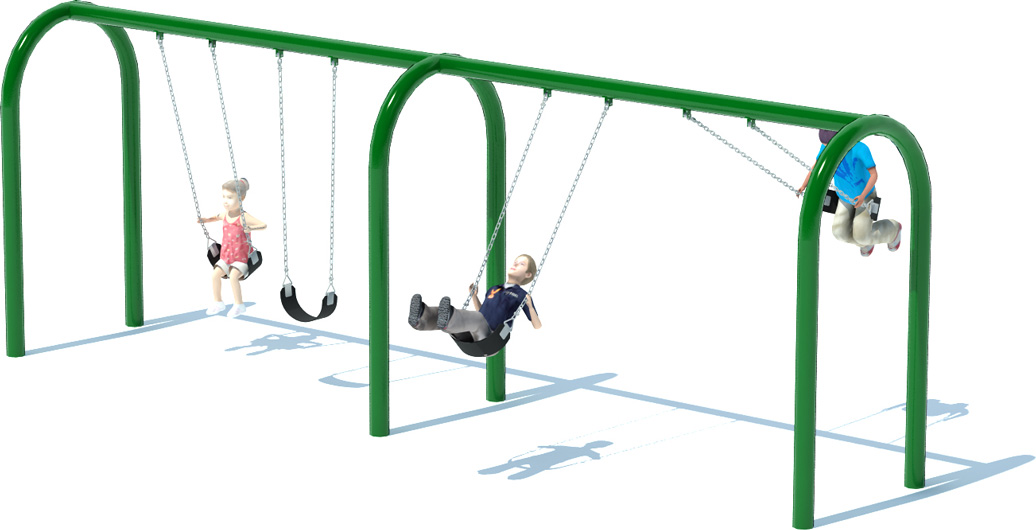 2 Bay Arch Swing Set | Swings | All People Can Play