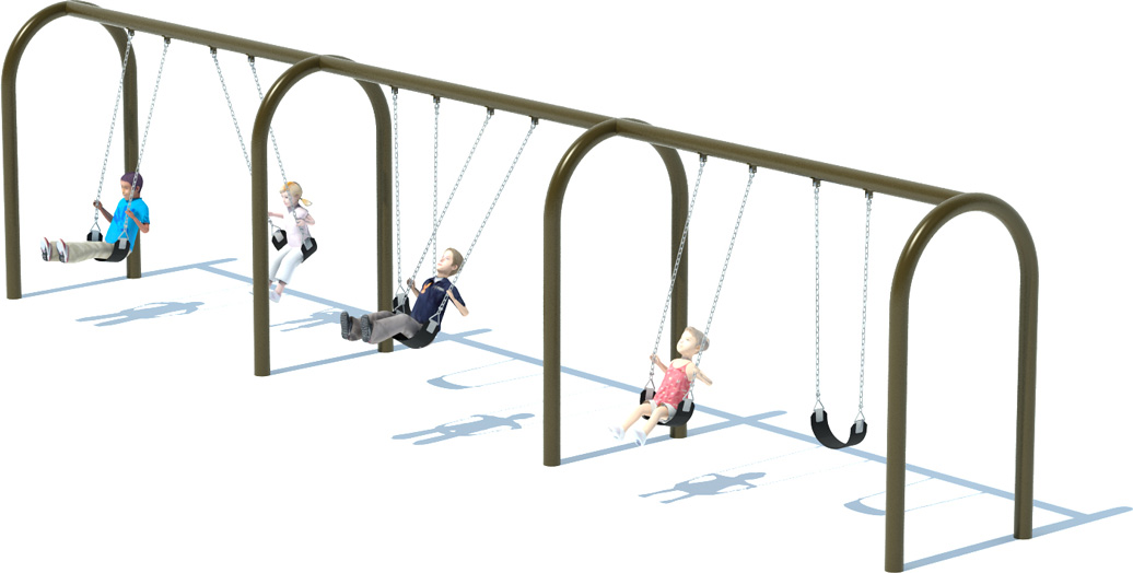 3 Bay Arch Swing Set | Swings | All People Can Play