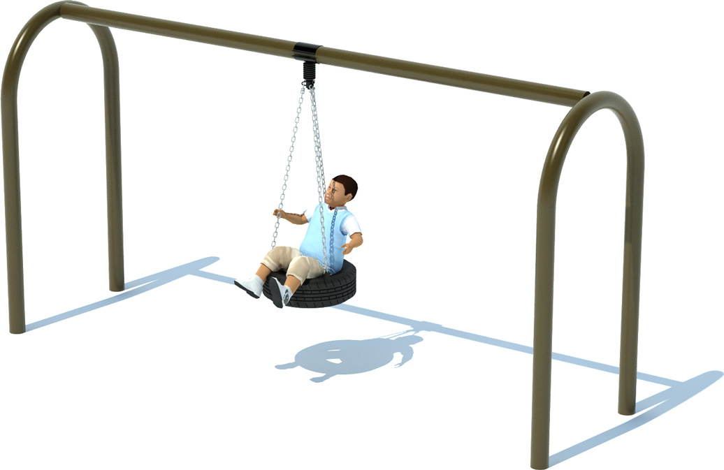 Swing Sets | 1 Bay Tire Swing Frame | All People Can Play