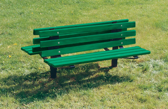 Bollard Style Double Sided Recycled Bench - Site Furnishings - All People Can Play