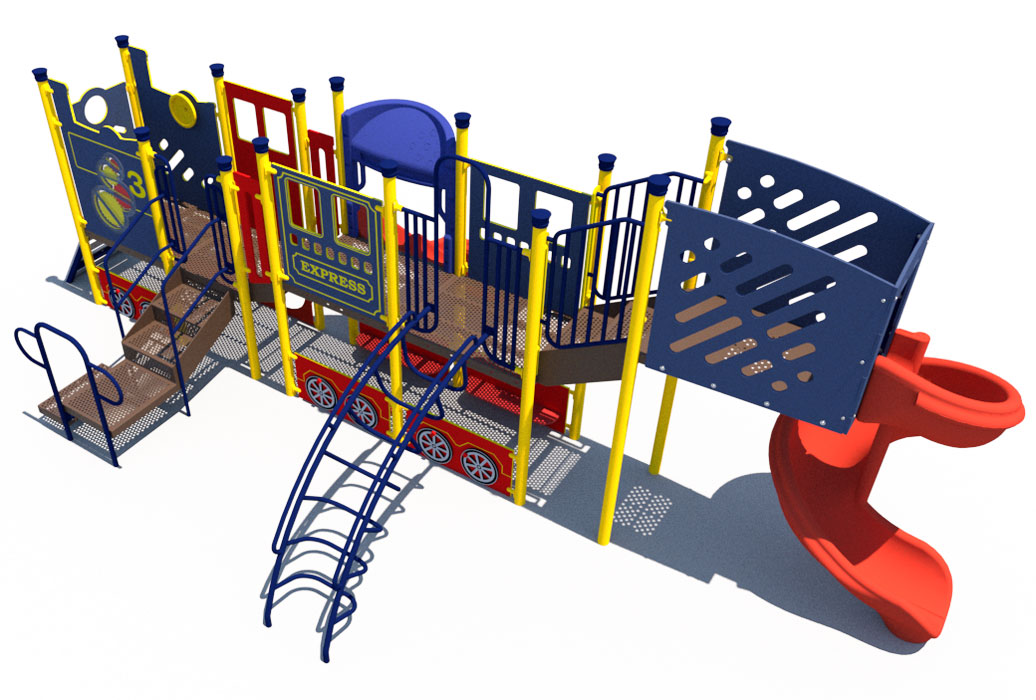 OVERVIEW - Steam Train Themed Playground | Ages 2 to 12 | APCPLAY