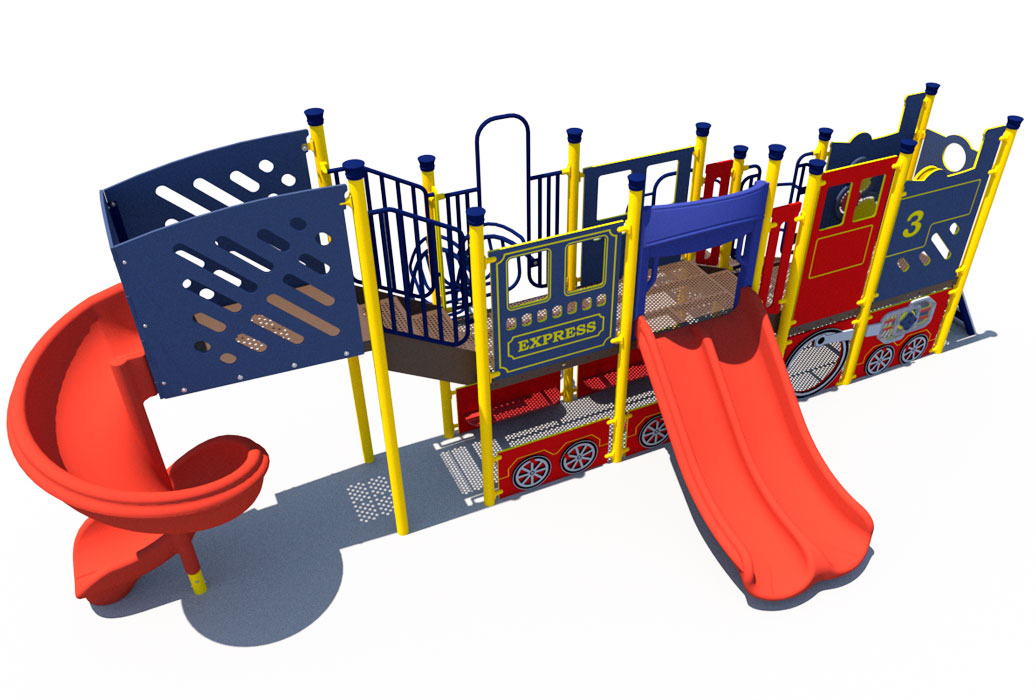 OVERVIEW - Steam Train Themed Playground | Ages 2 to 12 | APCPLAY