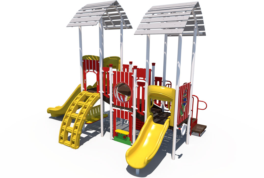 Rear - Farm Themed Playground | Ages 2 to 12 | All People Can Play