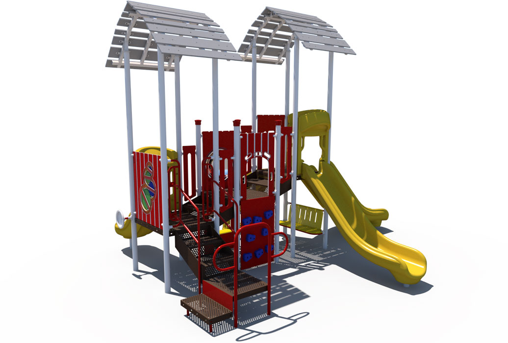 Rear - Farm Themed Playground | Ages 2 to 12 | All People Can Play
