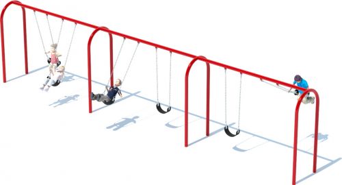 3 Bay Arch Swing Set | Commercial Playground Swings | American Parks Company