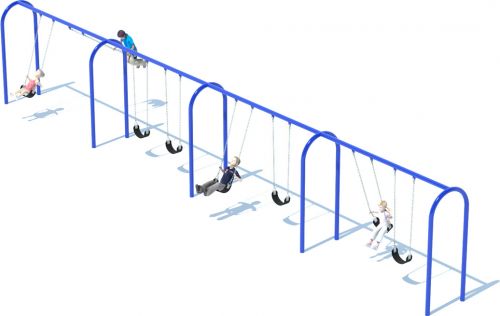 4 Bay Arch Swing Frame | Swing Sets | American Parks Company