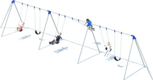 3 Bay Tri-pod Swing Set | Commercial Playground Equipment