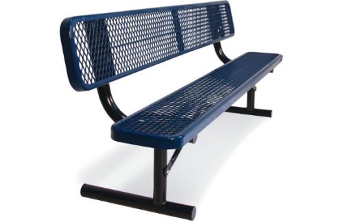 Portable - Expanded Metal Bench with back - Commercial Playground Equipment