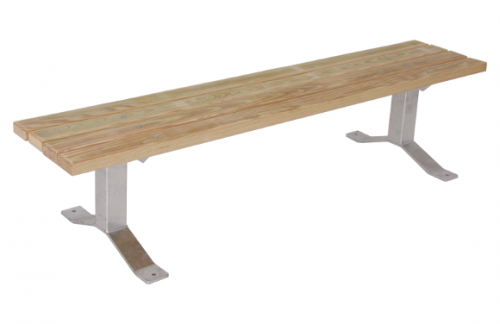 Wood Park Bench without Back - Site Furnishing - Commercial Playground Equipment