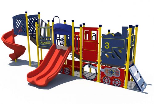 FRONT - Steam Train Themed Playground | Ages 2 to 12 | APCPLAY