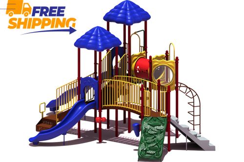 Jellybean Mountain Budget Play Structure - Primary Color Scheme - Front View