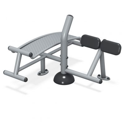 Sit-Up / Back Extension Station - Outdoor Fitness Equipment - American Parks Company