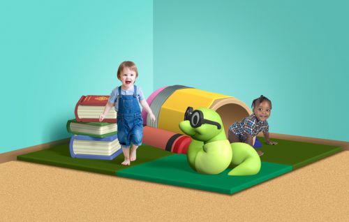 Bookworm's Corner - Front View - Themed Indoor Play Structure