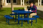 46" Round Perforated Metal Table