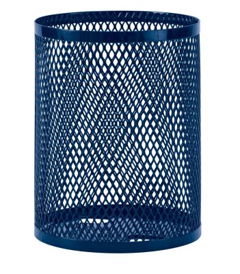 Diamond Pattern Metal Trash Receptacle