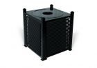 Palmetto Trash Receptacle w/Flat Top Lid and Plastic Liner
