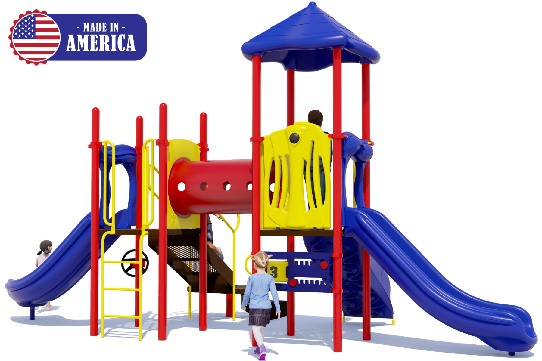 Monkey in the Center - Value Boss Made in USA Playgrounds - Front