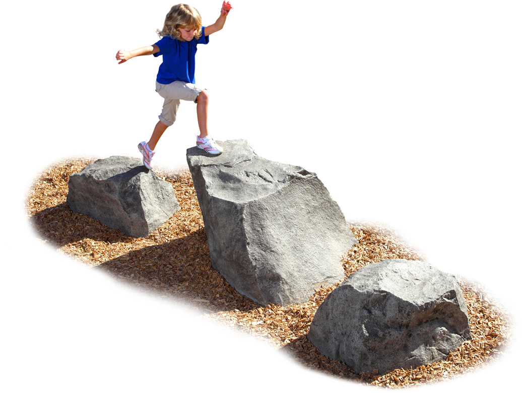 stepping stones - commercial playground equipment - natural
