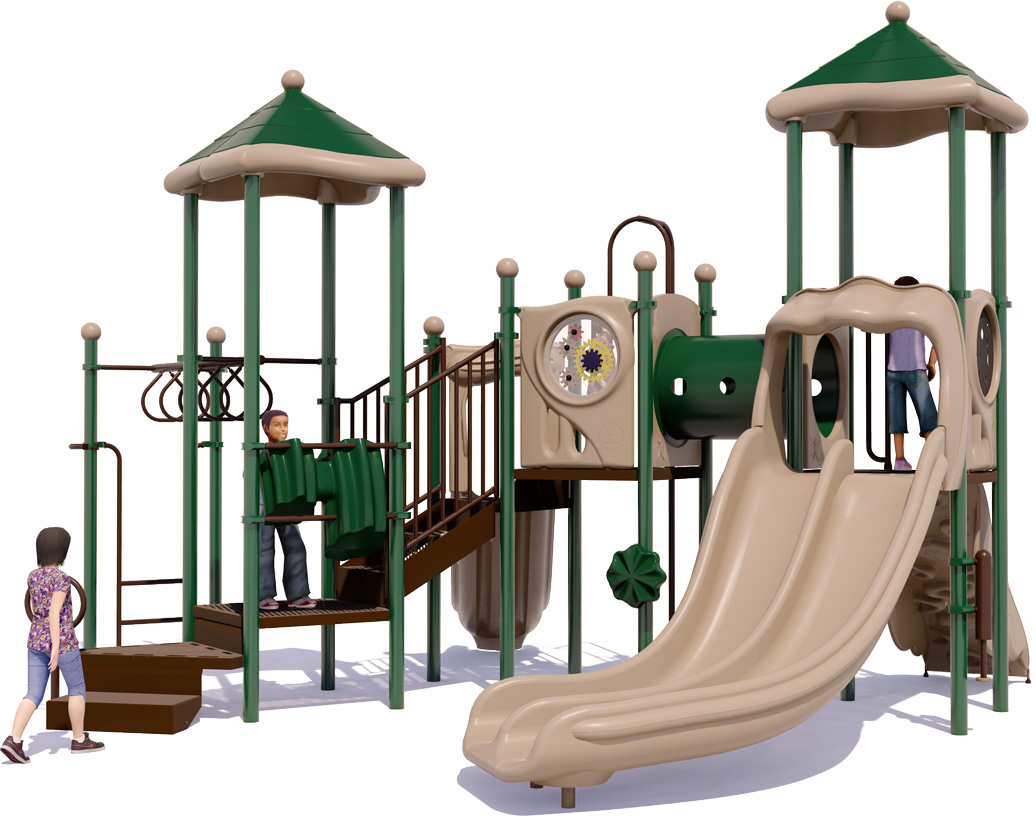 Jack n Jill Play Structure | Front View | Natural Color Scheme