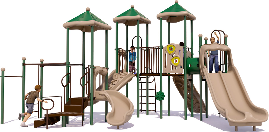 Groovy Gang Playground | Natural Colors | Front View