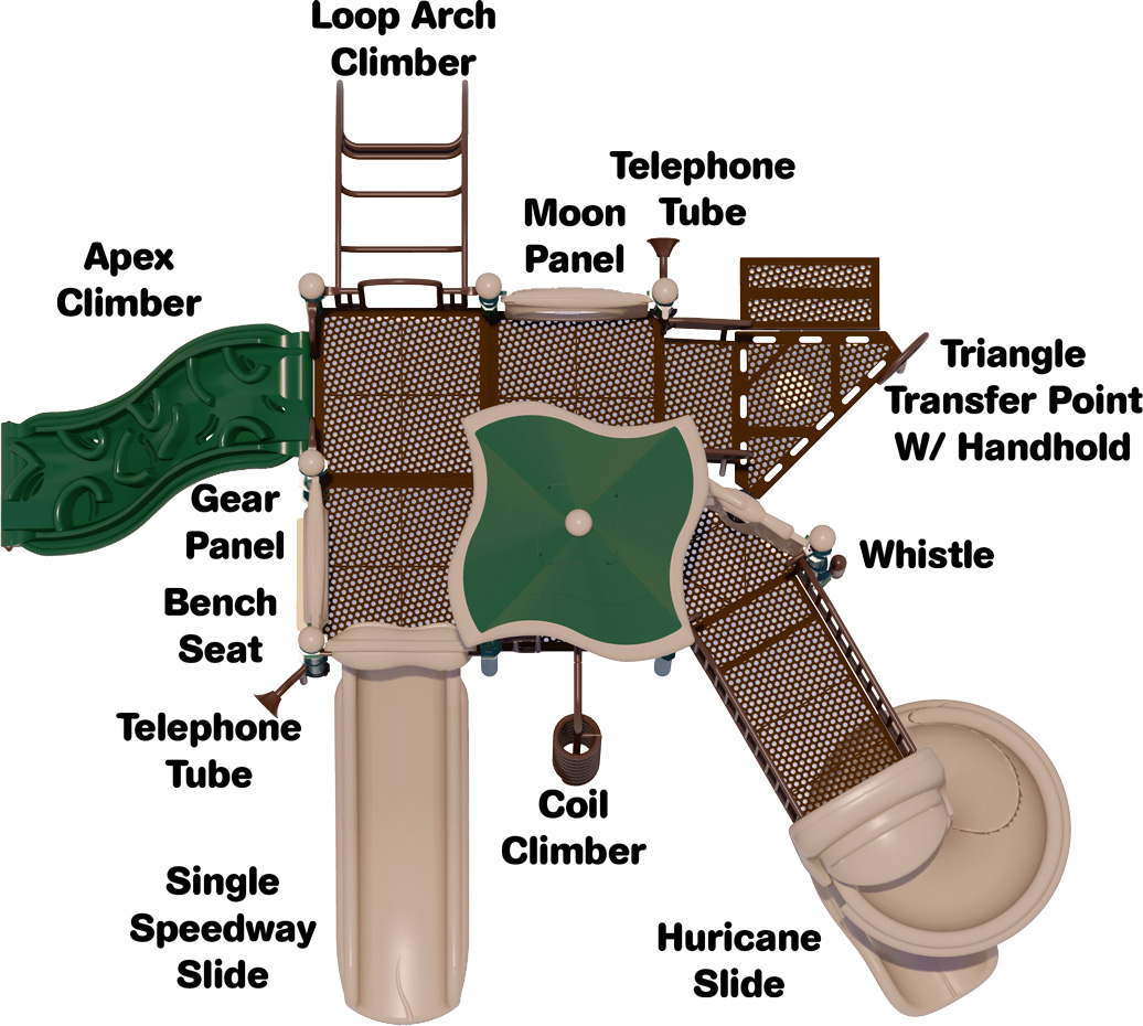 Level Up Play Structure | Top View | All People Can Play