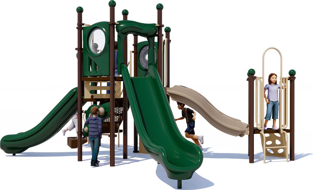 Giddy Up Playground | Front View | Natural Colors