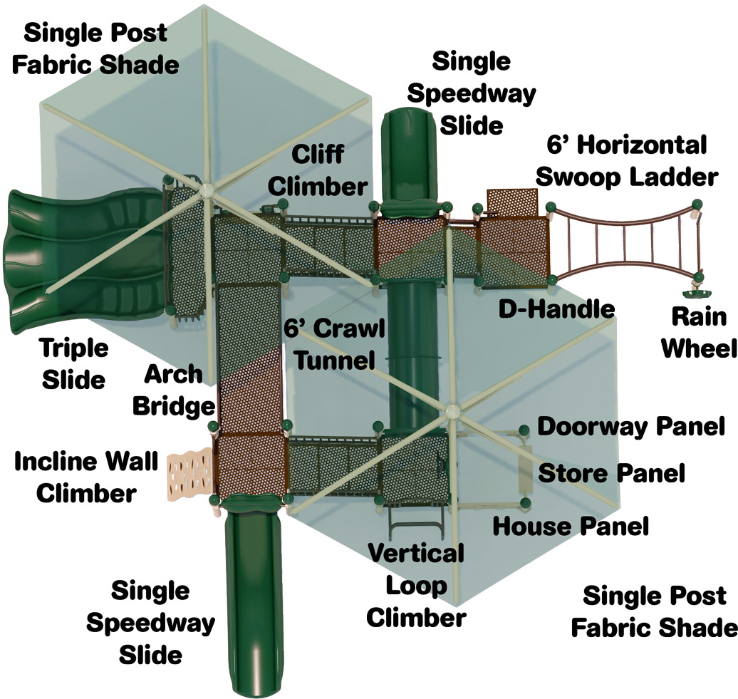 Adventure Island | Natural Color Scheme | Top View