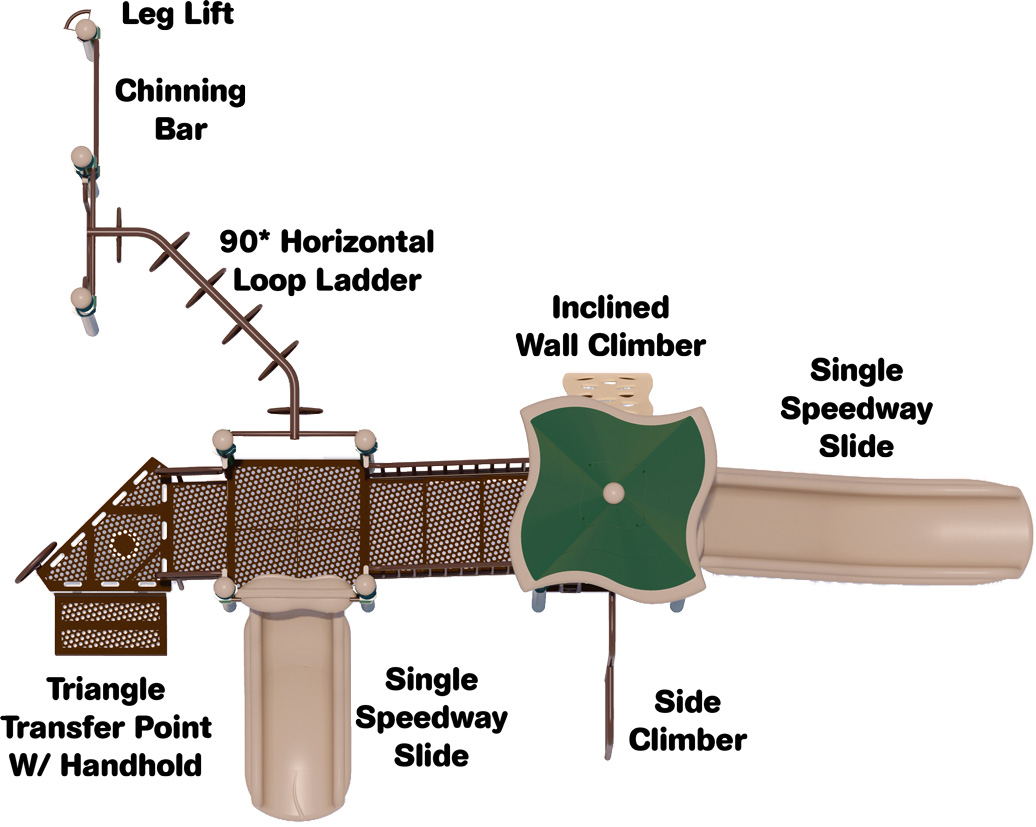 Noah's Ark Playground | Natural Colors | Top View