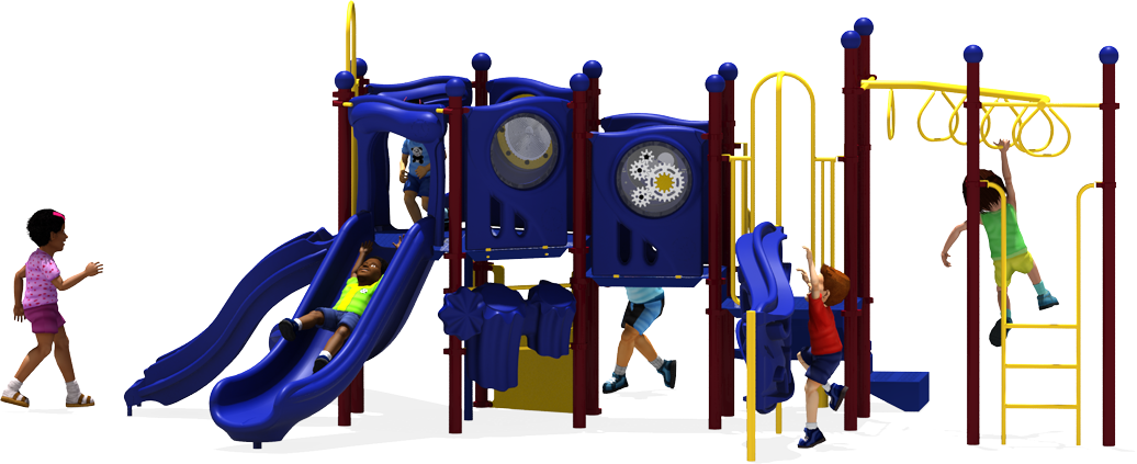 Hole in One Playground Structure - Primary - Back | All People Can Play
