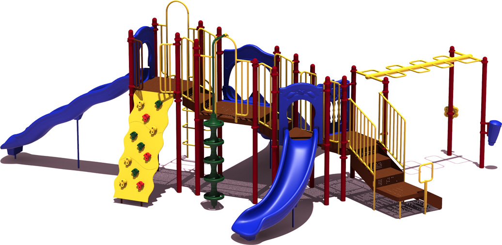 Lollipop Landing - Budget Play Structure - Natural Colors - Front