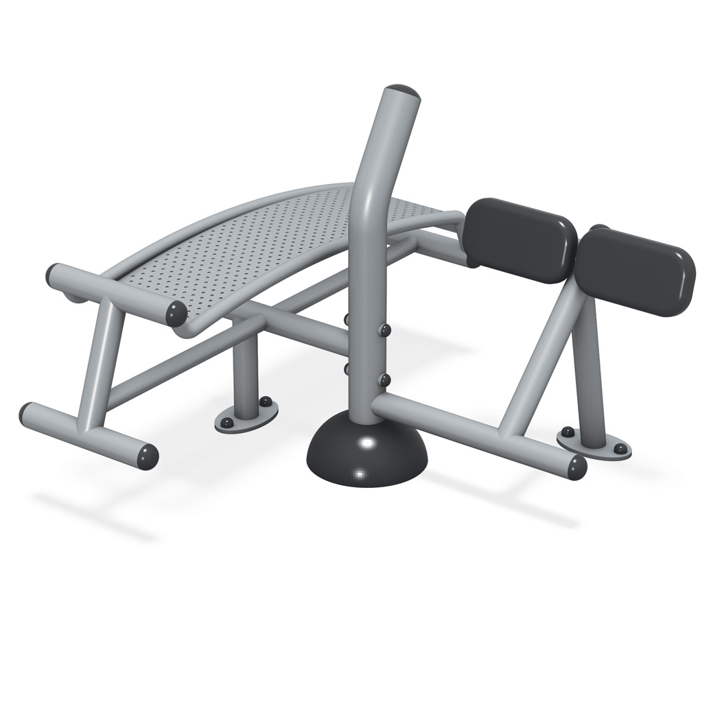 Sit-Up / Back Extension Station - Outdoor Fitness Equipment - All People Can Play