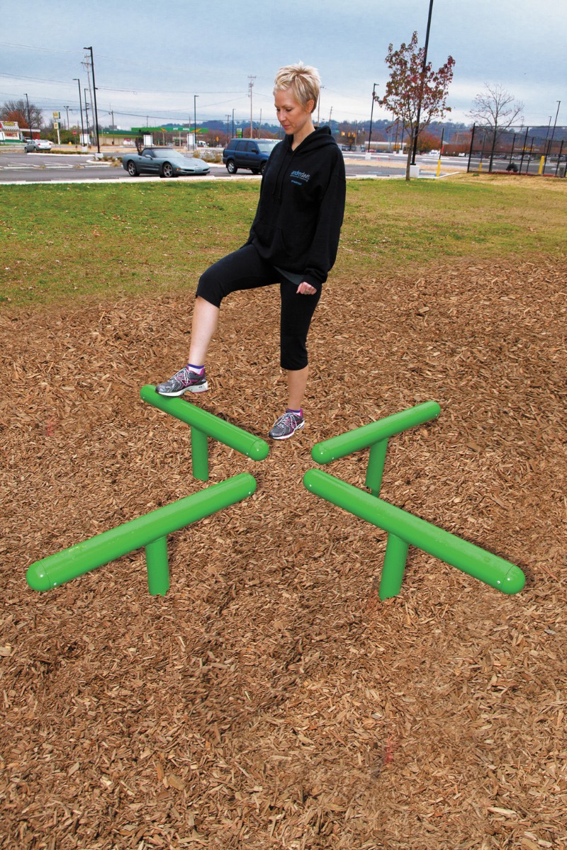 log hop station - outdoor fitness equipment