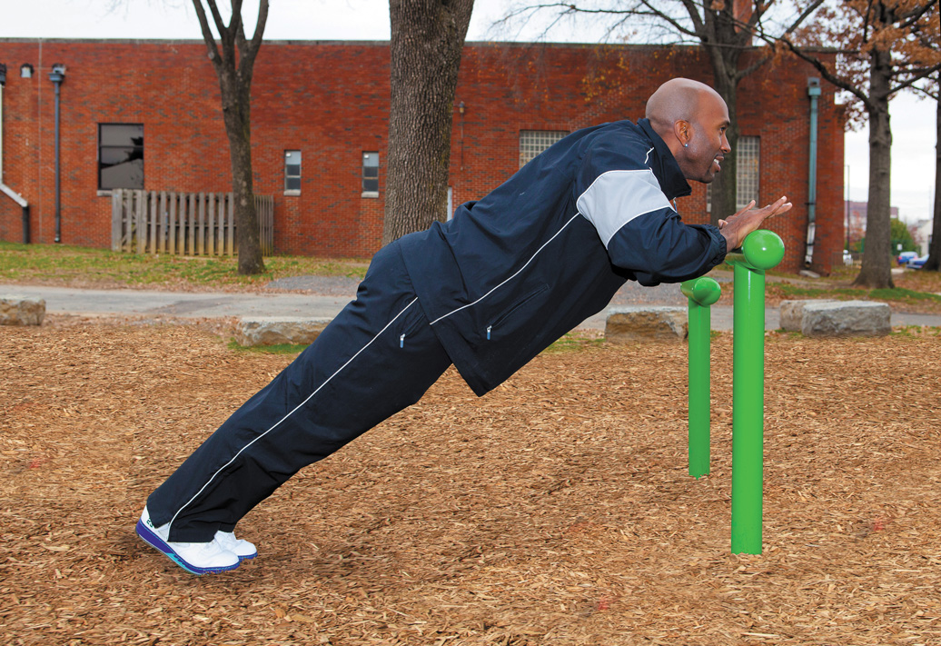 t-bar station - outdoor fitness equipment