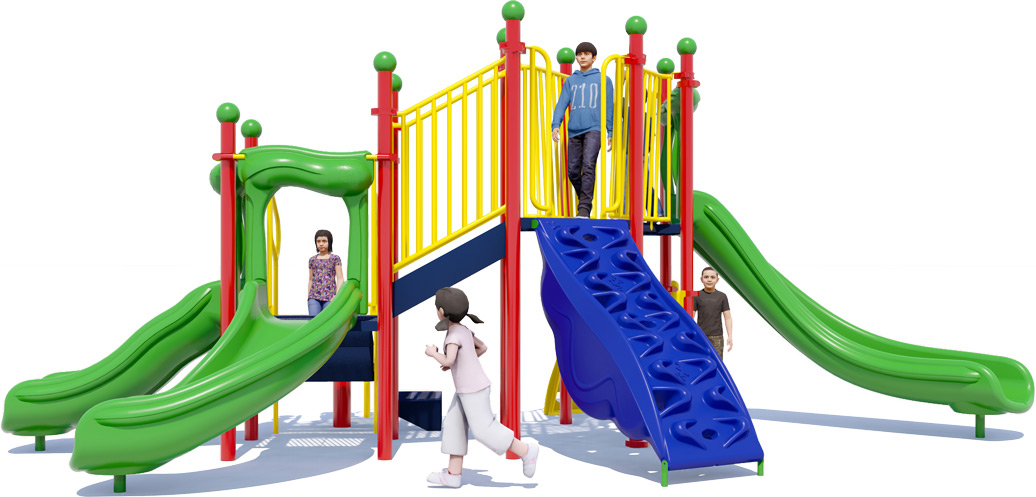 Freeze Tag Play Structure - Front View - Playful Colors | All People Can Play